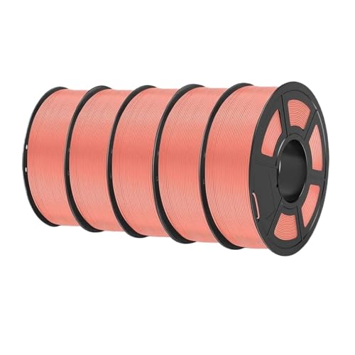3D Drucker Filament, PLA Meta 5 kg 1,75 mm Toleranz +/- 0,02 mm 1 kg/Rolle, 3D-Filament, bessere Mobilität, bessere Zähigkeit, warme Farbe(Pink 5kg) von HPHPH