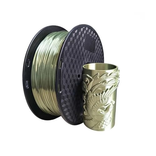 3D Drucker Filament, Seiden-PLA-Filament 1,75 mm 500 g, 3D-Drucker-Filament, seidiger Glanz, 3D-Stift-Druckmaterialien, glänzendes metallisches glattes Silber-Gold-Pla(Silk Bronze) von HPHPH