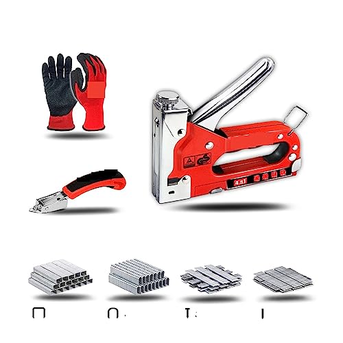 4 In 1 Hefter Möbel Heavy Duty Tacker Bau Hefter for Holz Edelstahl Metall Hand Werkzeug Nagel Pistole(3) von HPHPH