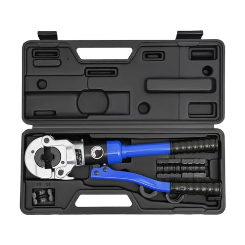 CW-1632 Manuelle Hydraulische Zan Crimpen Set 41Cr4 Material 8T/80KN Crimper Stirbt Gute Kompatibilität Anzupassen Zu Kupfer Rohr Hydraulisches Werkzeug(Blue) von HPHPH