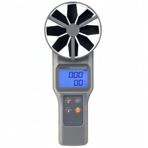 Digitaler Windmesser, 10 cm Flügelrad-Temperatur- und RH-Anemometer, Hand-Anemometer(AZ8917+Wind hood) von HPHPH