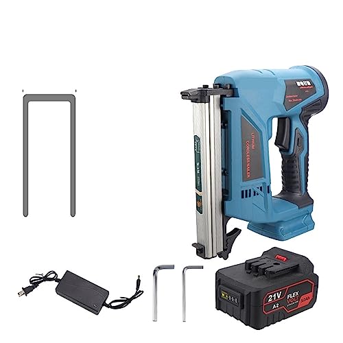 Drahtlose elektrische 1022J Nagelpistole 21 V 1,5 Ah/3,0 Ah Nagler Hefter Werkzeuge for Möbel Rahmen Zimmerei Holzbearbeitung(3.0 Ah) von HPHPH