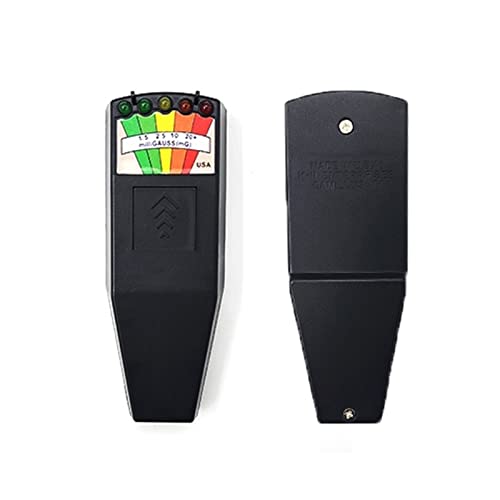 EMF Messgerät Elektromagnetisches Feld EMF Meter Ghost Jagdmelder tragbar EMF Magnetfelddetektor 5 LED Meter(Black no battery) von HPHPH