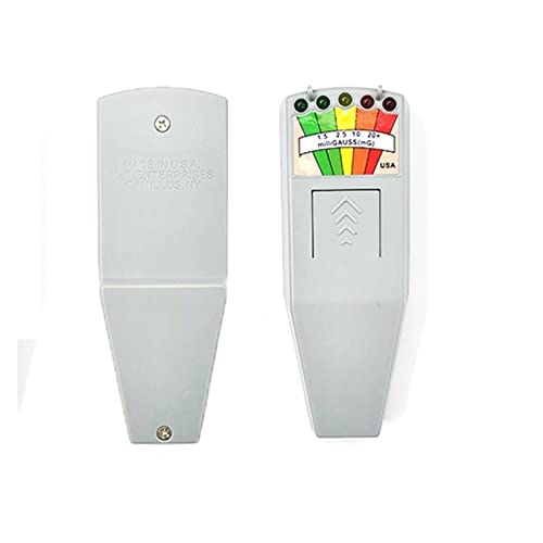 EMF Messgerät Elektromagnetisches Feld EMF Meter Ghost Jagdmelder tragbar EMF Magnetfelddetektor 5 LED Meter(White no battery) von HPHPH