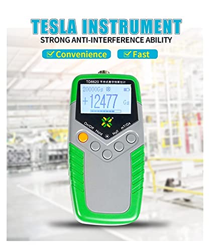 EMF Messgerät Handheld Digital Permanent Magnet Gauß Meter Tesla Meter Magnetische Flusszähler Oberfläche Magnetfeldtest TD8620(2 Percent Accuracy) von HPHPH