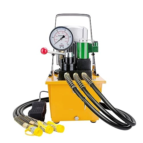 Elektrische Hydraulikpumpe, Magnetventil, drei Ölkreisläufe, elektrische Hydraulikpumpe, Hochdruck-Hydraulikölpumpe Hydraulisches Werkzeug(Yellow) von HPHPH