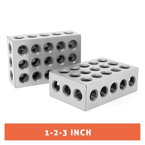 Endmaß 23 Löcher 1-2-3" 25-50-75mm Blöcke Präzisionsmessgerät Mit Schraubenschlüssel Parallelblocksatz(1-2-3) von HPHPH