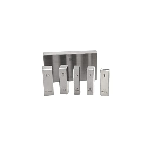 Endmaßsatz, Einzelne Zoll-Stahl-Rechteck-Messgerät-Block-Klasse 0-Zoll-Messblockset, Edelstahl-Blockfessel,Messwerkzeug(3inch) von HPHPH