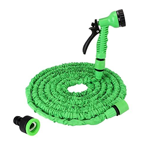 Gartenschlauch Erweiterbar 7 Modi Einstellbarer Schaum Gartenschlauch Auto Gartenwaschschlauch Sprüher Wasserschlauch Hochdruck(Green) von HPHPH