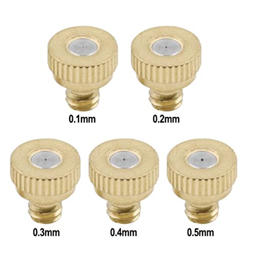 Gartenschlauch Wassersprühdüse Waschmaschinendüse Schlauchleitung Metall Messing Rasen Garten Auto Hochdruck Solide(5pcsAtomizing nozzle) von HPHPH