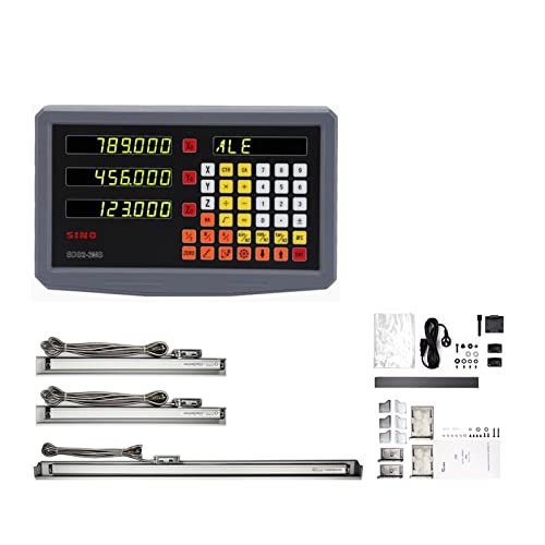 HPHPH 3-Achsen-Digitalanzeige-Set DRO SDS3MS 3 STÜCKE Glas-Lineal-Lineal-Encoder-Sensor 5 μm KA300 70~1020 mm Drehbank-Mühle,Digitale DRO(3MS 1020 570X2 5MM) von HPHPH