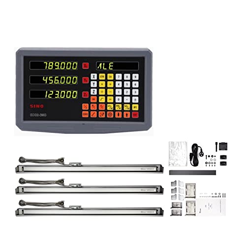 HPHPH 3-Achsen-Digitalanzeige-Set DRO SDS3MS 3 STÜCKE Glas-Lineal-Lineal-Encoder-Sensor 5 μm KA300 70~1020 mm Drehbank-Mühle,Digitale DRO(3MS 1020X3 5MM) von HPHPH