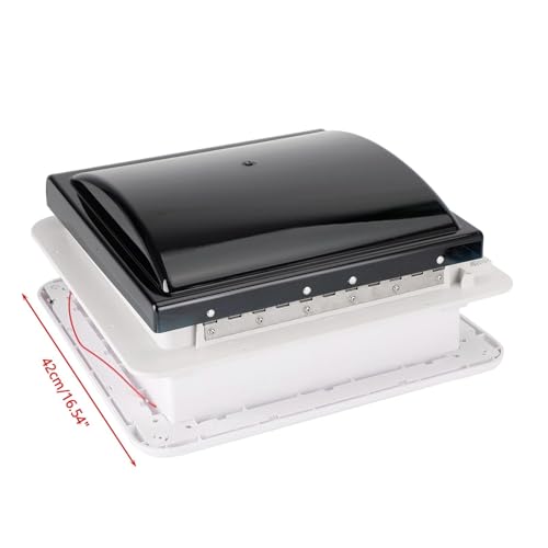 HPHPH Dachentlüftung 14 "RV Caravan Dach Vent Manuelle RV Camper Fan 12V 6W Dachfenster Mit LED Licht HPHPH Dachentlüftung 14 "RV Caravan Dach Vent Manuelle RV Camper Fan 12V 6W Dachfenster Mit LED Licht von HPHPH