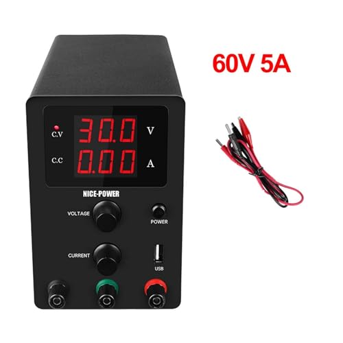 HPHPH Labornetzteil DC Labor 6. 0V 5A. Regulierte einstellbare Stromversorgung 3 0V 10A. Spannungsregler Stabilisator Switching Bank Source(Rood) von HPHPH