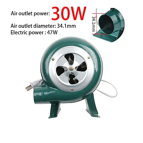 HPHPH Radialventilator, Haushaltsgebläse Eisengrillgebläse Kleines Zentrifugalgebläse 30W 40W 60W 80W Adapter Grün for Grill(80W 0.6KN) von HPHPH