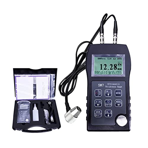 Härteprüfer, Digitale Ultraschalldicke Messgerätetester SW7 for Metall mit durch Beschichtungsfunktion (3 mm ~ 25 mm) for Metallstahl -Aluminiumkupfer Kunststoff von HPHPH