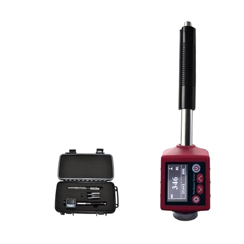 Härteprüfer, Portable 6-in-1-Metallhärtester-Tester-Detektor-Stahlguss-Eisen-M-Old Castings unterstützen mehrere HL, HV, HRC, HRB, HB, HS Standard eins(Discount Only-red) von HPHPH