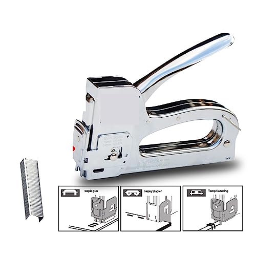 Heavy Duty Tacker for DIY Home Dekoration Möbel Hefter Niet Werkzeug Manuelle Nagel Pistole mit 2000 Heftklammern Nagler(LA148103) von HPHPH