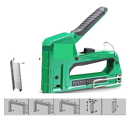 Heavy Duty Tacker for DIY Home Dekoration Möbel Hefter Niet Werkzeug Manuelle Nagel Pistole mit 2000 Heftklammern Nagler(LA148105) von HPHPH