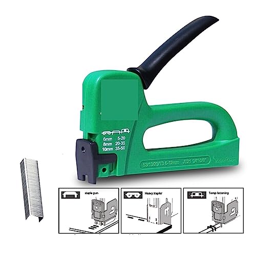 Heavy Duty Tacker for DIY Home Dekoration Möbel Hefter Niet Werkzeug Manuelle Nagel Pistole mit 2000 Heftklammern Nagler(LA148203) von HPHPH