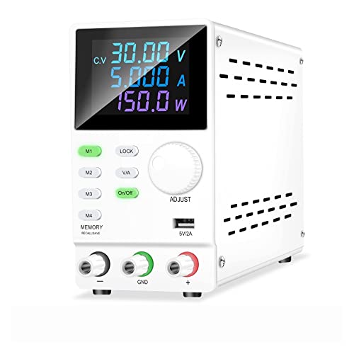 Labornetzteil Labor DC Stromversorgung einstellbar digitaler Laborbankquelle Stabilisierte Stromversorgungsstromspannungsreglerstromstabilisator(SPPS-D3010 White) von HPHPH