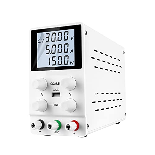 Labornetzteil Labor DC Stromversorgung einstellbar digitaler Laborbankquelle Stabilisierte Stromversorgungsstromspannungsreglerstromstabilisator(SPS3010D White) von HPHPH