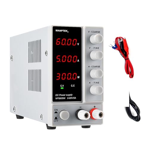 Labornetzteil Labor-Gleichstromnetzteil, einstellbares, stabilisiertes, geregeltes Schaltnetzteil, variable Tischquelle, 30 V, 10 A, 60 V, 5 A für DIY, labor netzteil(Blue) von HPHPH