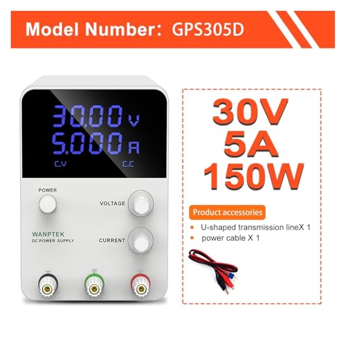 Labornetzteil Wechsel DC Stromversorgung einstellbar 4-stelliger Laborkank-Stromquelle 3 0V 10A 60V 5A AC Stabilisierte Stromversorgung. für DIY, labor netzteil(30V 5A) von HPHPH