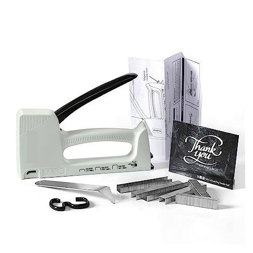 Leichte Nagelpistole, manuelle Heftpistole, Möbelnagler, Kunststoffhefter mit 800 Heftklammern 6 mm/8 mm/10 mm und Heftklammerentferner Leichte Nagelpistole, manuelle Heftpistole, Möbelnagler, Kunststoffhefter mit 800 Heftklammern 6 mm/8 mm/10 mm und Heftklammerentferner von HPHPH