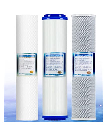 Osmoseanlage 20-Zoll-PP-Baumwoll-UDF-CTO-Wasserfilter-Set for Entfernen des dreistufigen Chlorwasserfilter-Zubehörs(2) von HPHPH