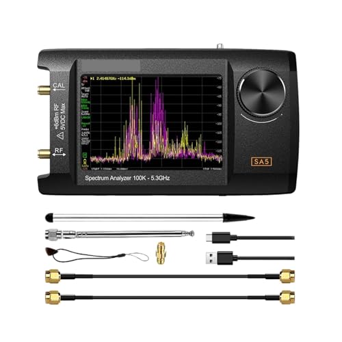 Spectrum analyzer 4-Zoll-IPS-LCD SA5 Multifunktions-Handanalysator 100k-5,3 GHz Signalgenerator mit Batterie Spectrum analyzer 4-Zoll-IPS-LCD SA5 Multifunktions-Handanalysator 100k-5,3 GHz Signalgenerator mit Batterie von HPHPH