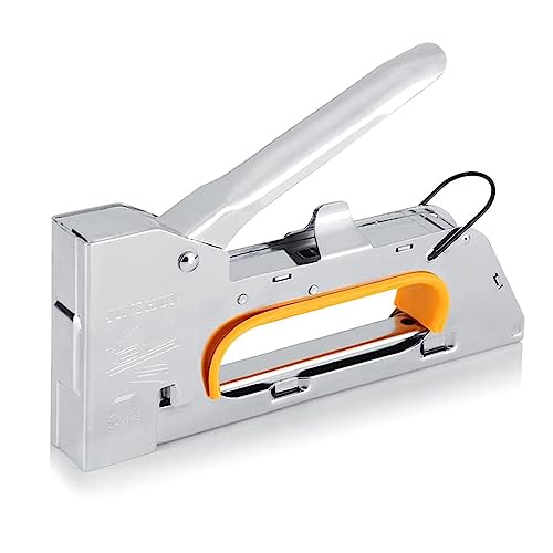 Tacker, 3-in-1-Hochleistungstacker mit Heftklammerentferner und Nägeln, manueller Tacker for Befestigen von Polstermöbeln(Duty Staple Gun) von HPHPH