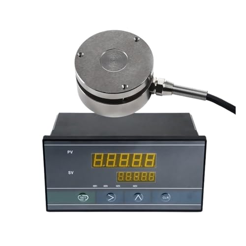 Wägezelle, Load Cell, Wägezellensensor + Anzeigeanzeige, Testkompressionskraft, Gewichtsdrucksensor for Waage,DIY Werkzeuge(0-5000KG Indicator) von HPHPH