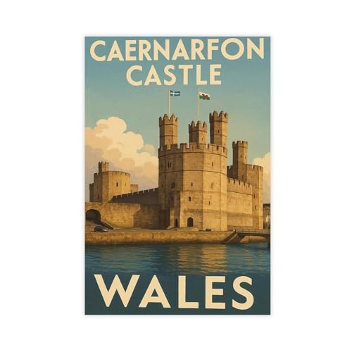 HPIOJQGOO Caernarfon Reiseposter auf Leinwand, Motiv: Schloss, Schlafzimmer, Dekoration, Landschaft, Büro, Raumdekoration, Geschenk, 30 x 45 cm HPIOJQGOO Caernarfon Reiseposter auf Leinwand, Motiv: Schloss, Schlafzimmer, Dekoration, Landschaft, Büro, Raumdekoration, Geschenk, 30 x 45 cm von HPIOJQGOO