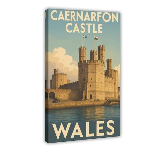 HPIOJQGOO Caernarfon Reiseposter auf Leinwand, Motiv: Schloss, Schlafzimmer, Dekoration, Landschaft, Büro, Raumdekoration, Geschenk, 40 x 60 cm HPIOJQGOO Caernarfon Reiseposter auf Leinwand, Motiv: Schloss, Schlafzimmer, Dekoration, Landschaft, Büro, Raumdekoration, Geschenk, 40 x 60 cm von HPIOJQGOO