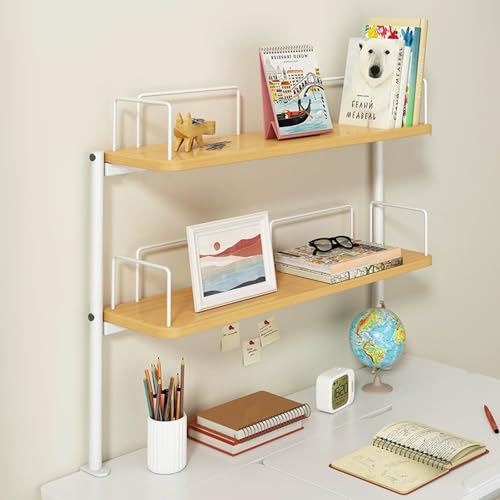 HPIRFYE Büro-Aufbewahrungsregal,Mehrzweck-Bücherregal Aus Metall Für Die Arbeitsplatte,Schreibtisch Regal Organizer,omputer-Schreibtisch-Bücherregal von HPIRFYE