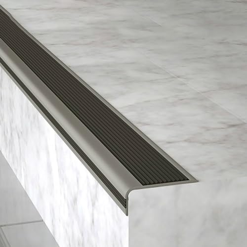 HPIRFYE L-förmiges PVC-Material Vinyl Bodenleisten Für Treppen，Selbstklebend Kantenschutzprofil langlebig，Schützen Sie ältere Menschen und Babys，Geeignet für Treppenstufen (Color von HPIRFYE