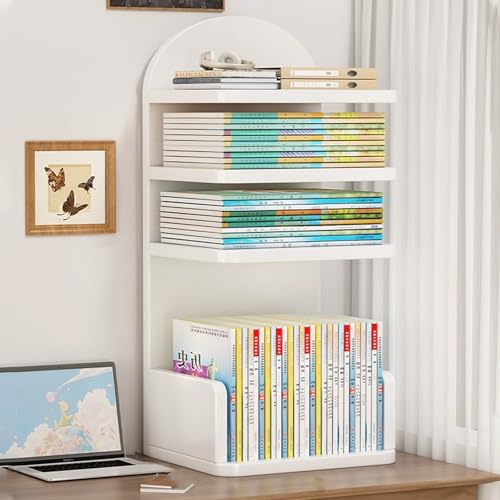Mehrschichtiges Offenes Büro-Desktop-Lagerregal Mit Leitplanke, Mehrzweck-Desktop-Präsentationsregal, Hölzernes Büro-Lagerregal Für Wohnheim, Büro, Zuhause von HPIRFYE