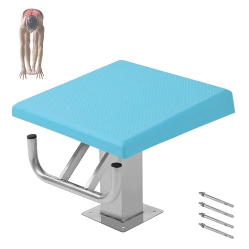 HPMCVE 15° geneigte Pool-Sprungplattform, Pool-Sprungbrett mit Edelstahlbasis, Pool-Startblock mit Rutschfester Oberfläche, belastbar bis 200 kg, für Privat- und Gewerbekunden HPMCVE 15° geneigte Pool-Sprungplattform, Pool-Sprungbrett mit Edelstahlbasis, Pool-Startblock mit Rutschfester Oberfläche, belastbar bis 200 kg, für Privat- und Gewerbekunden von HPMCVE