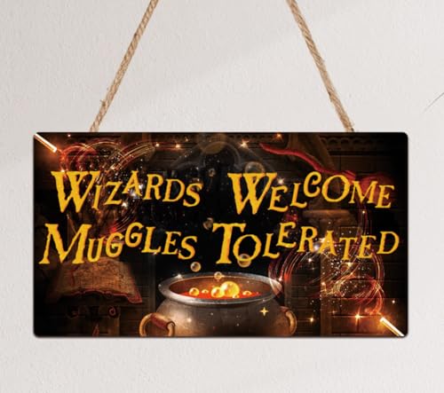 HPNIUB Wizards Welcome Muggles Tolerated Schild Dekor von HPNIUB