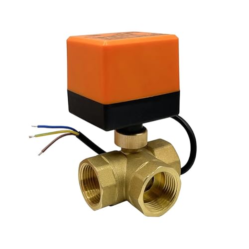 1/2" 3/4" 1" 1-1/4" 1-1/2" 3-Wege-Motorkugelhahn T/L-Typ 220 V 24 V 12 V 3-Draht-2-Steuerung Elektrischer Kugelhahn(DN20,T TYPE_24VDC) von HPOBM