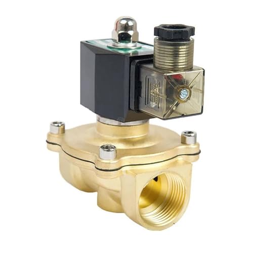 1/2 "3/4'' 1'' 1-1/4'' 2'' IP65 Wasserdichtes Messing-Magnetventil mit LED-Betriebsanzeige 24V 220V 110V Normal geschlossenes Ventil(1-1/4",220VAC) von HPOBM