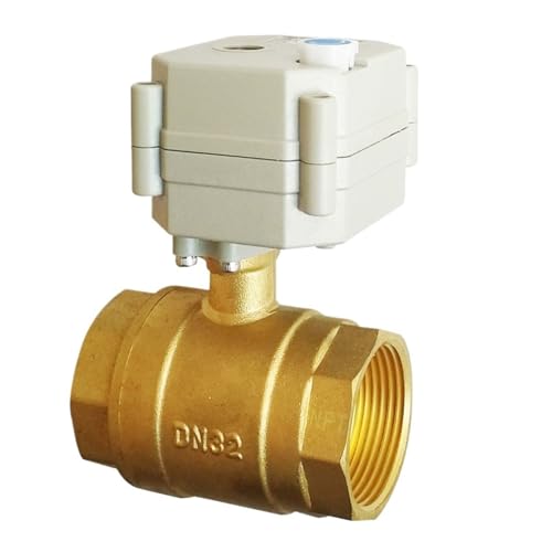 DC5V 12V 24V Messing 1-1/4'' Motorisierte Wasserventile Metallgetriebe TF32-B2 Serie 2/3/5/7 Drähte 2-Wege DN32 Automatisierte Kugelhähne(DC12V,CR702) von HPOBM