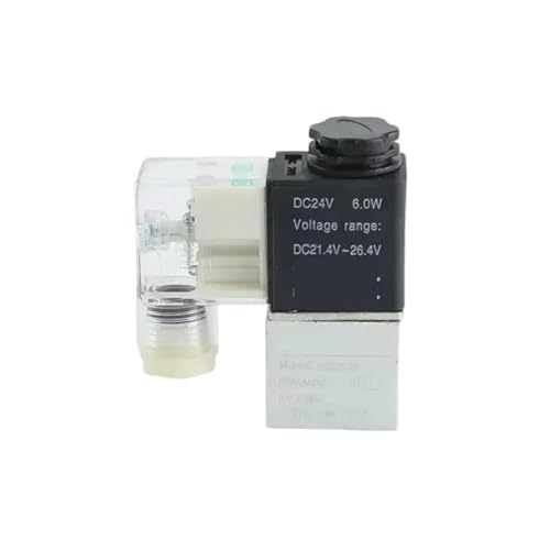 Pneumatische Magnetventile 2v025-08 3V1-06 2-Positionen-2-Wege-1/4-Luftmagnetventil AC 110 V 220 V Steuerventil DC 12 V 24 V(3V1-06 DC24V) von HPOBM