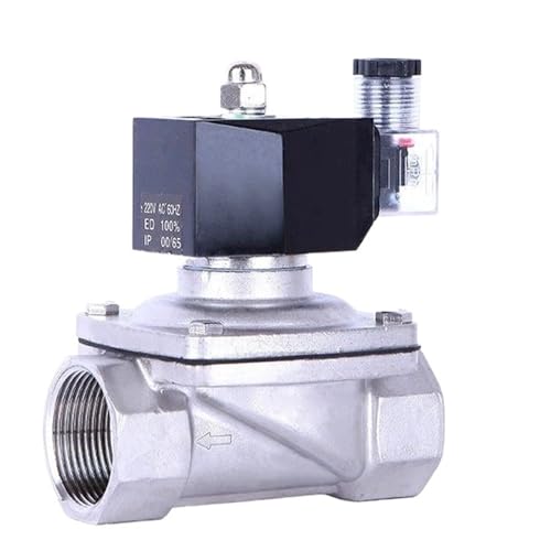 Wasserdichtes elektrisches Magnetventil Wasser Edelstahl 1/2 "3/4" 1 "2" DN15 DN20 DN25 IP65 Temperaturspule 12V 24V 220V(2",110VAC) von HPOBM