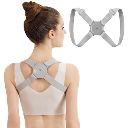 Haltungskorrektur Rücken Geradehalter Intelligent Vibration Rückengurt Obere Rückenstütze Verstellbar Rückenstützgürtel Unisex Rückenstabilisator Haltungstrainer für Kinder Erwachsene Grau Haltungskorrektur Rücken Geradehalter Intelligent Vibration Rückengurt Obere Rückenstütze Verstellbar Rückenstützgürtel Unisex Rückenstabilisator Haltungstrainer für Kinder Erwachsene Grau von HPONEZJ