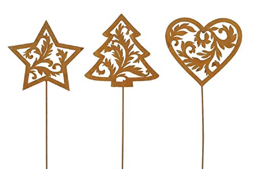 weihnachtliche Rost Deko Stecker drei Motive im Set weihnachtliche Rost Deko Stecker drei Motive im Set von HPS