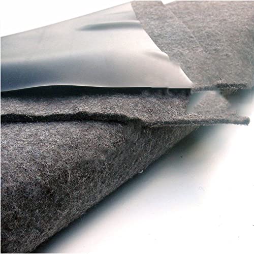 Teichfolie PVC 1mm schwarz in 12m x 6m mit Vlies 500g/qm von HPT