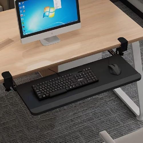 HPTHLY Ausziehbare Tastaturplattform Mit Klemme, Ergonomische Gleitablage Mit Handgelenkstütze, Halterung Unter Dem Schreibtisch HPTHLY Ausziehbare Tastaturplattform Mit Klemme, Ergonomische Gleitablage Mit Handgelenkstütze, Halterung Unter Dem Schreibtisch von HPTHLY