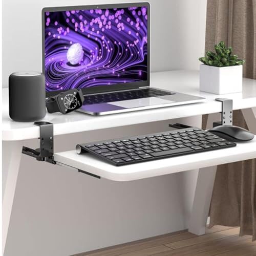 HPTHLY Ergonomische Tastaturablage Zur Schreibtischverlängerung Mit Auszug, Höhenverstellbare Ausziehplattform, Ablage Unter Dem Schreibtisch Für Tastatur Und Maus HPTHLY Ergonomische Tastaturablage Zur Schreibtischverlängerung Mit Auszug, Höhenverstellbare Ausziehplattform, Ablage Unter Dem Schreibtisch Für Tastatur Und Maus von HPTHLY
